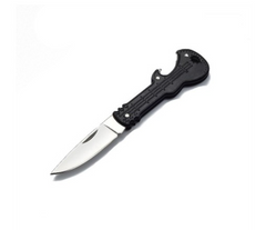 Брелок-ніж + відкривалка для ключів 12.2 cm Чорний (sv0253)