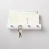 Настенная ключница SV Four Hooks пластиковая на 4 крючка 22x16x4 см, Синий