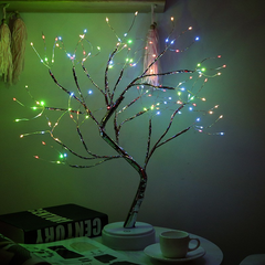 Настольный SV DIY Светильник LED на 108 бусин высотой 50 см, Дерево Бонсай на батареях/от сети 2в1 RGB свет  (101188-3)