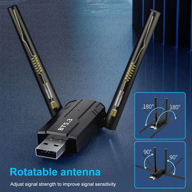 Адаптер Bluetooth 5,3 USB-адаптер для ПК 150 м., для Windows 11/10/8,1 (sv3581)