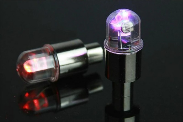 Колпачки на ниппель с многоцветной подсветкой  JOSHNESE "fireflys" 2 шт. (sv0679)