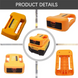 Адаптер зарядного пристрою USB для літій-іонного акумулятора Dewalt 18 В 20 В з USB та швидкою зарядкою Type C Жовтий (sv3818)