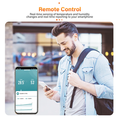 Розумний датчик температури та вологості Tuya smart WiFi Білий (sv3433)