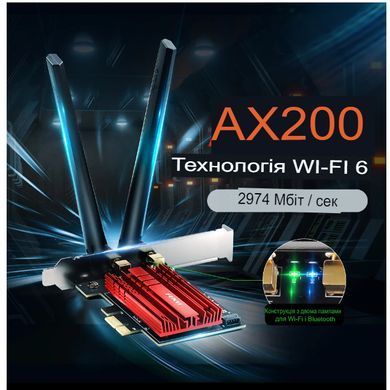 Wi-Fi-карта FENVI 3000 Мбит/с Wi-Fi 6 AX200 802.11ax двухдиапазонный 2,4G/5 ГГц, Bluetooth 5,2 (sv00391)
