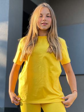 Футболка базовая, желтая