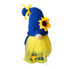 Мягкая игрушка "Домовой" в стиле флага Украины 32 cm Синий (sv3322)
