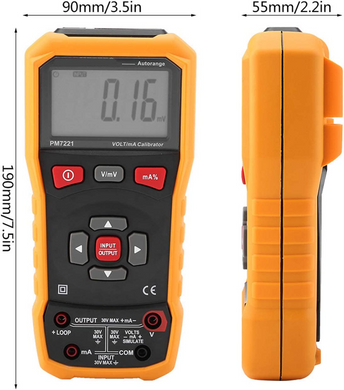 Цифровий калібратор PEAKMETER PM7221 Мульті Тестер 0-10 В 0-24 мА для Промислової лабораторії, школи (sv2506)