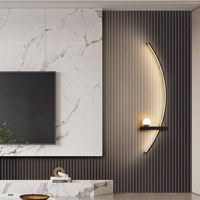 Современное светодиодное бра, настенный LED светильник SV 85 см Черный (sv3966s85)
