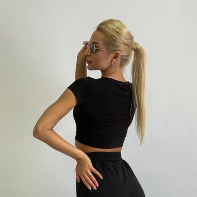 Топ Baysho на манжете Черный (bk0402-100), XS