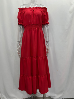 Платье SV Party Dress Casual  в пол Красный , XL
