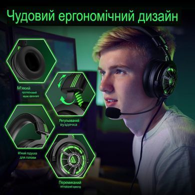 Игровые наушники EKSA E5000Pro с микрофоном 7.1 Surround Sound профессиональные с подсветкой (sv3584)