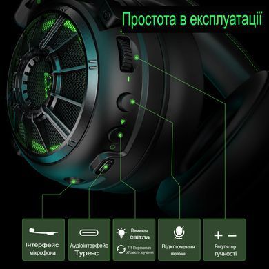 Игровые наушники EKSA E5000Pro с микрофоном 7.1 Surround Sound профессиональные с подсветкой (sv3584)