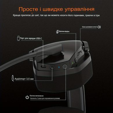 Ігрова гарнітура SV NUBWO G06 для PS5, PS4, XBOX, ПК, Mac, Bluetooth-навушники з наднизькою затримкою та шумозаглушенням 2,4 ГГц з мікрофоном (sv3585)