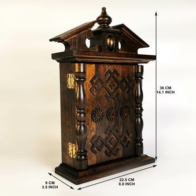 Ключница настенная Handmade деревянная 36x22.5x9 cm