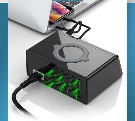 Универсальная зарядная станция с беспроводной зарядкой, USB портами и type-C  100 Вт (sv1239)
