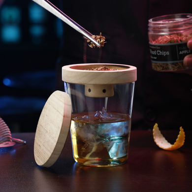 Набір для створення коктейльного диму Cocktail Smoker Kit + 8 видів диму, Бежевий