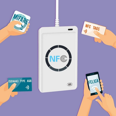 NFC зчитувач безконтактний, сканер ID-карт, модуль для смарт-карт ACS ACR122U-A9 (sv2901)