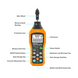 Тахометр PEAKMETER PM6208A контактный цифровой измеритель скорости двигателя 50RPM-19999RPM (sv2512)