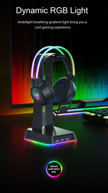Игровые наушники ONIKUMA RGB с гибким HD-микрофоном, игровые гарнитуры 3,5 мм для ПК, Xbox PS4, PS5 (sv3489bl)