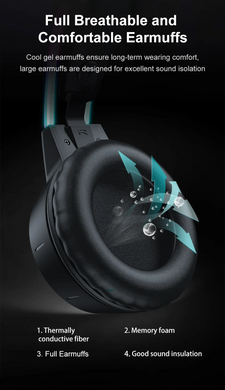 Игровые наушники ONIKUMA RGB с гибким HD-микрофоном, игровые гарнитуры 3,5 мм для ПК, Xbox PS4, PS5 (sv3489bl)