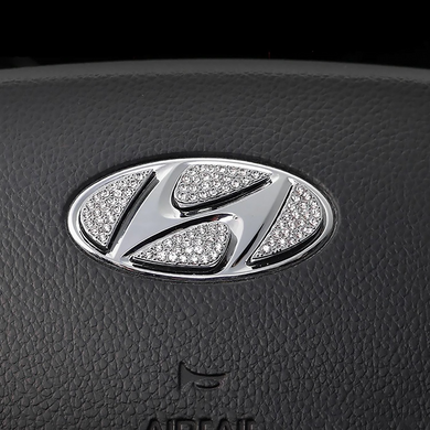 Наклейка на руль со стразами, логотип Hyundai (sv1150)