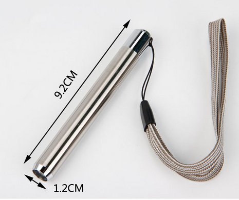 Мини карманный фонарик 9.2*1.2cm Серебристый (sv1622)