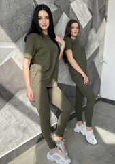 Лосины на резинке Кулирка S Хаки (bk0901-710-s)  , S