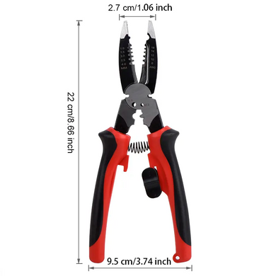 Инструмент для зачистки кабеля JCD Wire Stripper мультифункциональный Красный (sv2704)