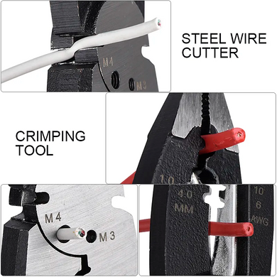 Инструмент для зачистки кабеля JCD Wire Stripper мультифункциональный Красный (sv2704)