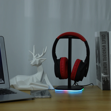 Подставка для наушников SV T11 с атмосферной RGB-подсветкой Черный (sv3886t11)
