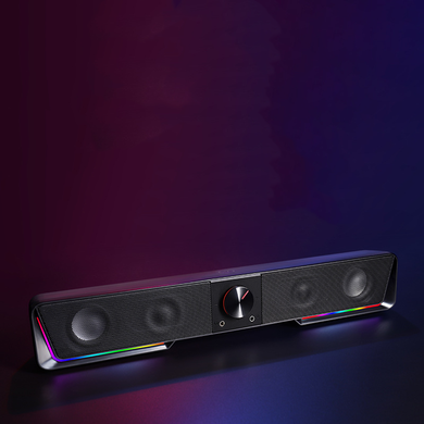 Звукова панель SV колонка 3.5MM + Bluetooth 5.0 для ПК з RGB-підсвічуванням Чорний (sv1955)
