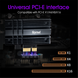 Wi-Fi адаптер FENVI Intel AX3000-AX200 PCI-e 2.4Gbps 802.11ax Bluetooth 5.0 двухдиапазонный 2.4 Ghz + 5 Ghz с радиатором + выносная антенна Черный (sv0039ant)