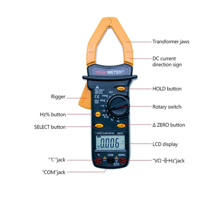 Цифровий вимірювач PEAKMETER PM2101 опору ізоляції постійного та змінного струму (sv2518)