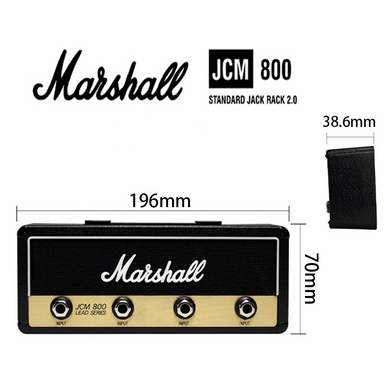 Ключница Marshall ретро на 4 ключа в виде гитарного усилителя 196х70 мм Маршал Черная (sv0060)