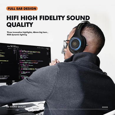 Наушники A8 Gaming Headset Studio V5.1 беспроводные со съемным микрофоном Черный (sv3047)