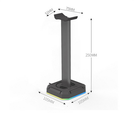 Подставка 3в1 для гарнитуры SV G2 RGB с USB зарядкой Черный (sv3113)