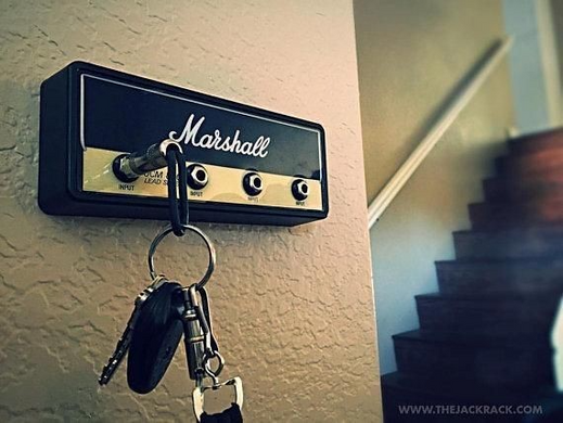 Ключница Marshall ретро на 4 ключа в виде гитарного усилителя 196х70 мм Маршал Черная (sv0060)