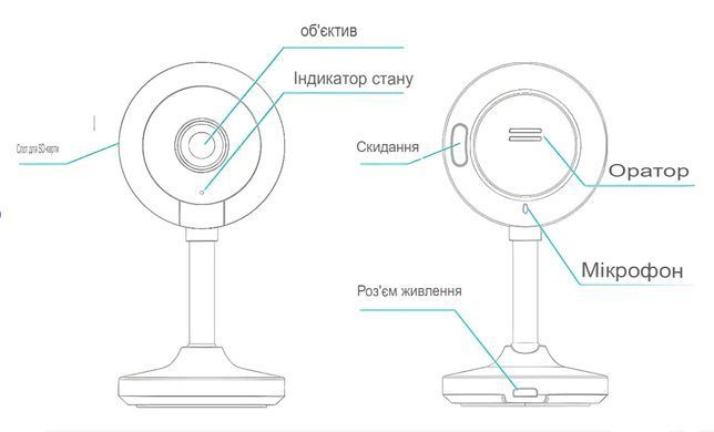 Камера-радионяня Wi-Fi Tuya 1080P  Smart Life Беспроводная мини-камера IP CCTV Двухстороннее аудио AI Detect (sv2970)