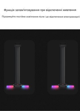 Подставка для наушников SV светящаяся с атмосферной RGB-подсветкой Черный (sv3262)