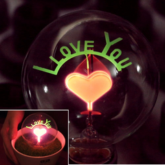 Декоративна лампа EDISON G80 E27 220v 3W модель Love