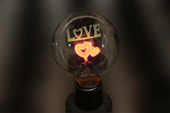 Декоративна лампа EDISON G80 E27 220v 3W модель Love (sv0474)