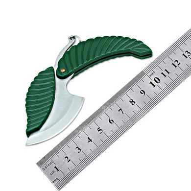 Мини складной брелок-нож в форме листа 10*4*0.7CM, Желтый