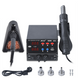 Паяльна станція з феном JCD 8206 800W з РК-дисплеєм + насадки для фена + USB