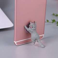 Кошачий держатель для телефона Hokini, поддержка стенд для смартфона 62х25 мм Серый (sv0194-29)