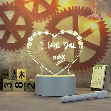 Креативна світлодіодна м'яка нічна лампа для нотаток Mijia Heart USB з ручкою (sv2530)