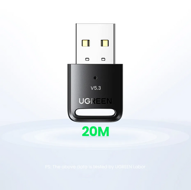 Адаптер Bluetooth 5.4 (20 метрів) USB Передавач для ПК Windows 11/10/8,1 (sv36651)