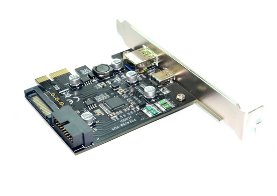 Порт для ПК PCI-e в 1 x Type-c + 1 x USB 3.1 Серебристый (sv2303)