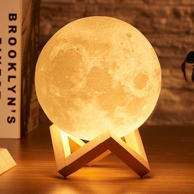 3D світильник Місяць 16 кольорів, лампа-нічник Moon Touch Control з пультом управління