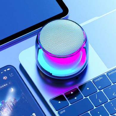 Беспроводной Bluetooth-динамик SV с подсветкой 80*80*62mm (sv2282)