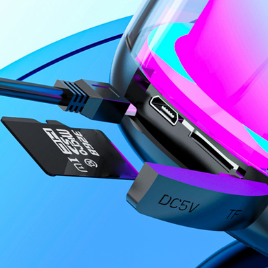 Беспроводной Bluetooth-динамик SV с подсветкой 80*80*62mm (sv2282)